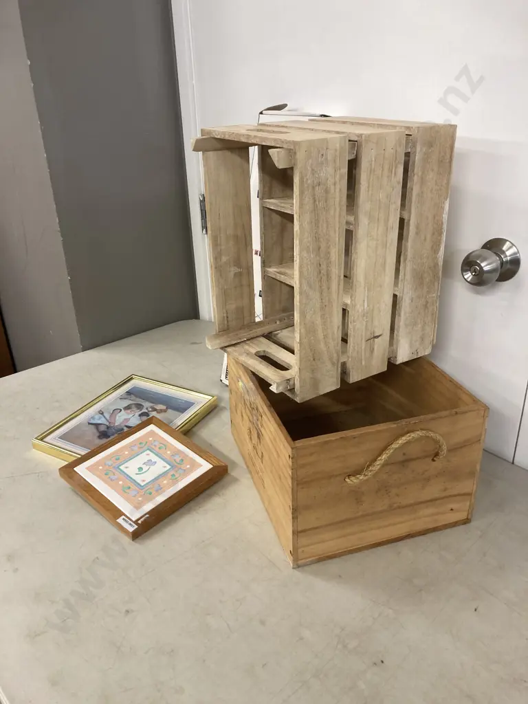 Karlsson Picture Frame Clock, Print, Ceramic Tile, Wooden Six Bottle Storage Box, Millar & Co Wine Box Image 1++